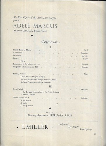 THE PAN PIPERS OF THE ASSISTANCE LEAGUE 1933-34 PROGRAM-GLADYS SWARTHOUT,ETC. - Picture 4 of 6
