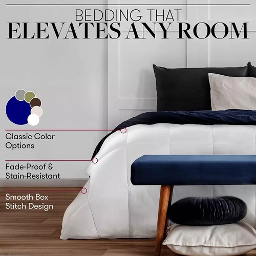 Luxury Comforter Goose Down Alternative Blanket Hotel Quality Hypoallergenic NEW - Picture 7 of 23