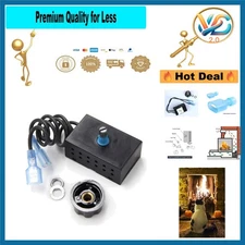 Fireplace Stove Fan Speed Control Rheostat On/Off Switch Black New