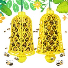 2 Pack Wasp Trap Bee Catcher Hanging Carpenter Bee Traps