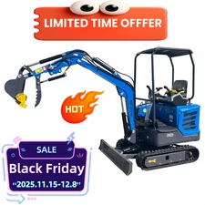 AGT 1.3Ton Mini Excavator Kubot Micro Crawler Small Digger USA Stock