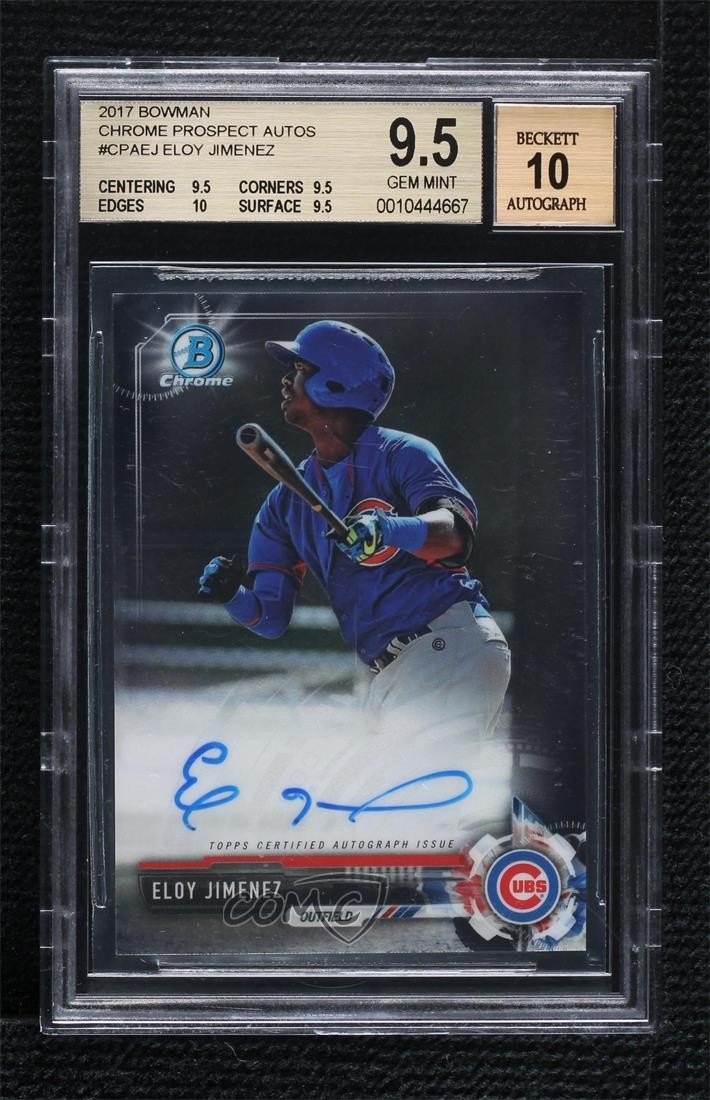 2017 Bowman Chrome Prospect Eloy Jimenez #CPA-EJ BGS 9.5 GEM MINT Auto 1r7n