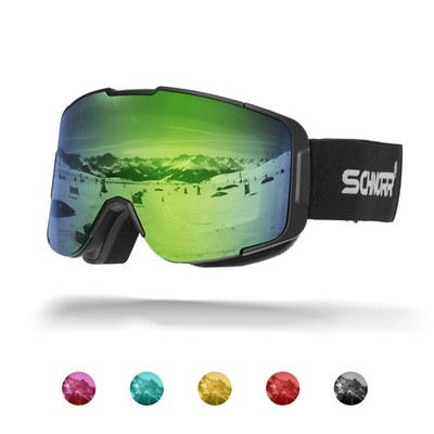 Schnorr Kinder Skibrille Kidsi Plus | Full REVO verspiegelt, Anti-Fog, OTG