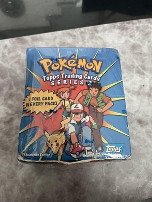 pokemon topps chrome series 2 booster box 2000 Pokémon Topps Series 2 TV Animation Sealed Booster Box USA Version  Rare