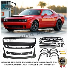 for 2015-2023 Dodge Challenger Front Widebody Kit w/ Grille Fender Side Marker