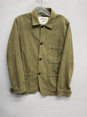 #ad #ad Portuguese Flannel Men#x27;s Corduroy Labura Chore Jacket in Olive Green Size XS $52.99