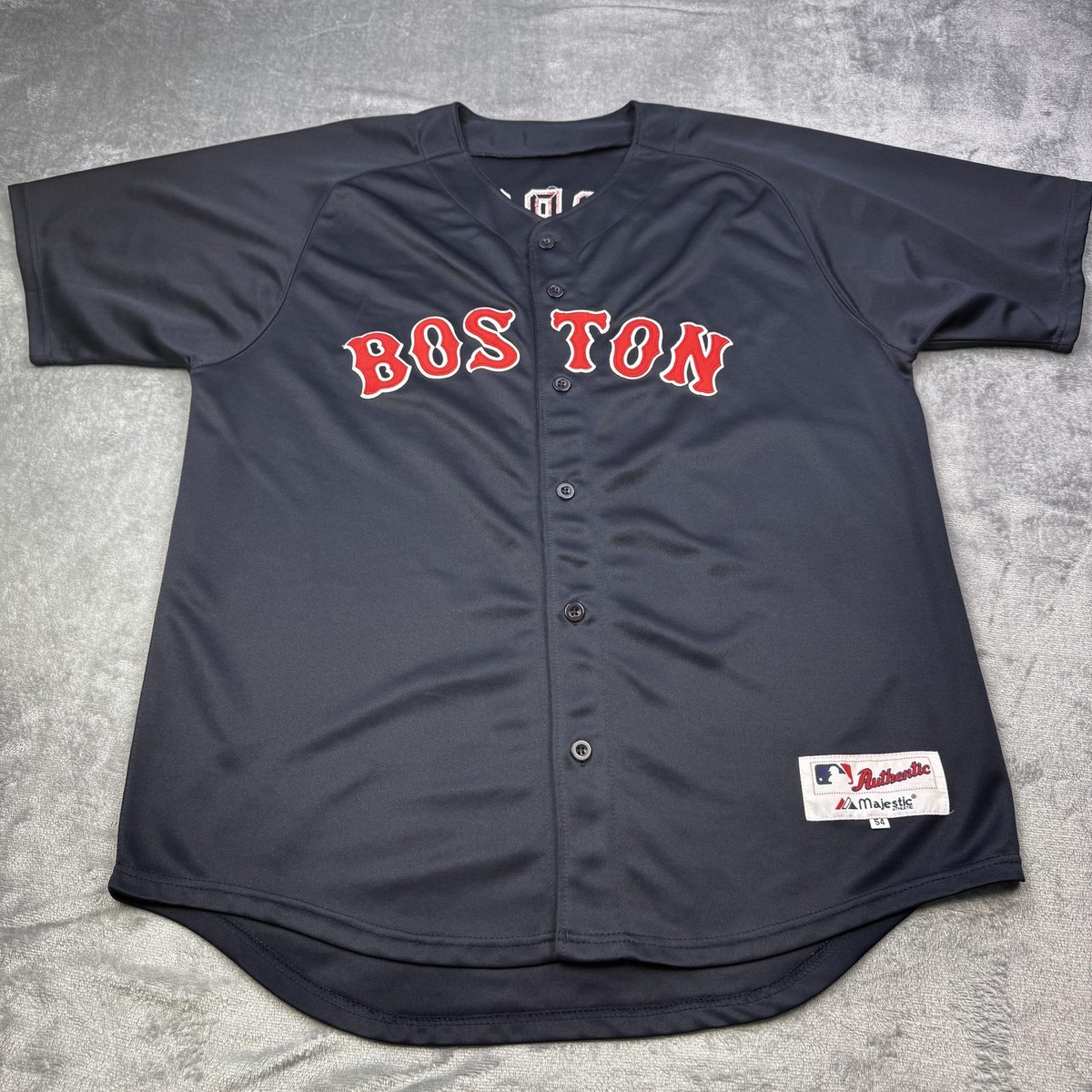 Boston Red Sox Jersey Mens 54 Blue MLB Baseball Pedroia 15 