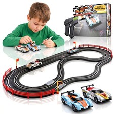 Slot Car Race Track Sets, Electric Race Car Track Set, 2 High Speed Tracks ...
