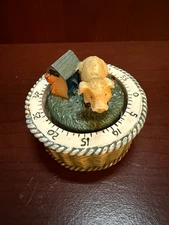 Vintage Pig Farmhouse Kitchen Timer Figurine