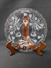LOVELY! 8" Footed Tidbit or Bon Bon Plate HEATHER by Fostoria Etched Glass