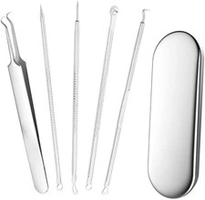 Blackhead Remover Tool Set (5PCS) Stainless Steel Pimple & Acne Extractor Kit