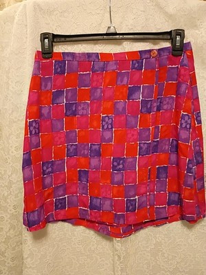 Vintage H & M Hennes Collection Wrap Skirt (UK 14/US 10) Geometric Floral Print