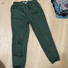 Boys Green Minecraft Sweatpants Size 8 New Without Tags