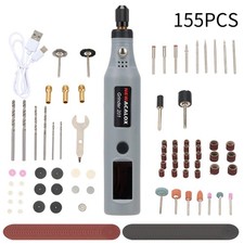 155Pcs Cordless Rotary Tool Kit Mini Electric Grinder Mini Drill DIY Hobby