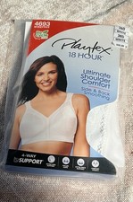 Bra,38D Playtex 18 Hour Original Comfort Strap Full Coverage Wirefree 4693