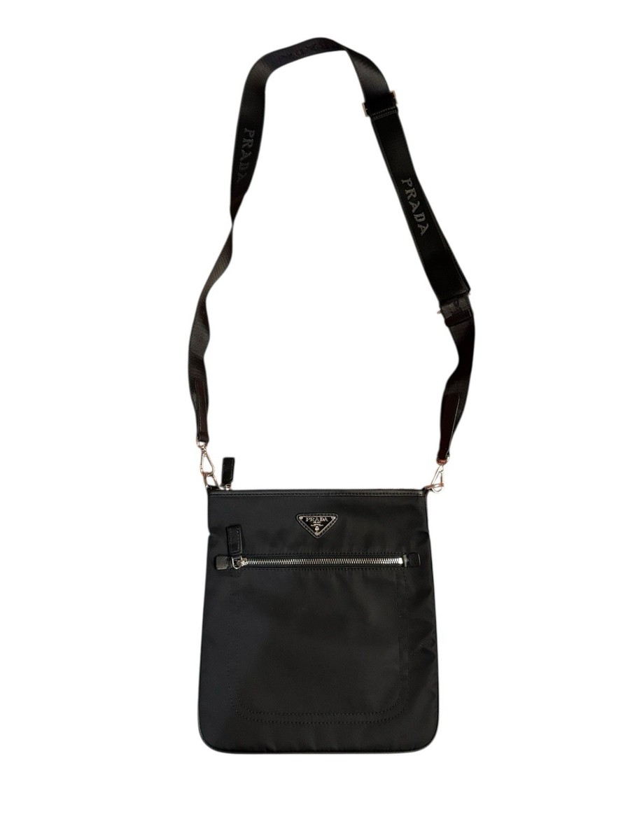 Prada Tessuto Nylon Triangle Logo Crossbody Bag Please Read
