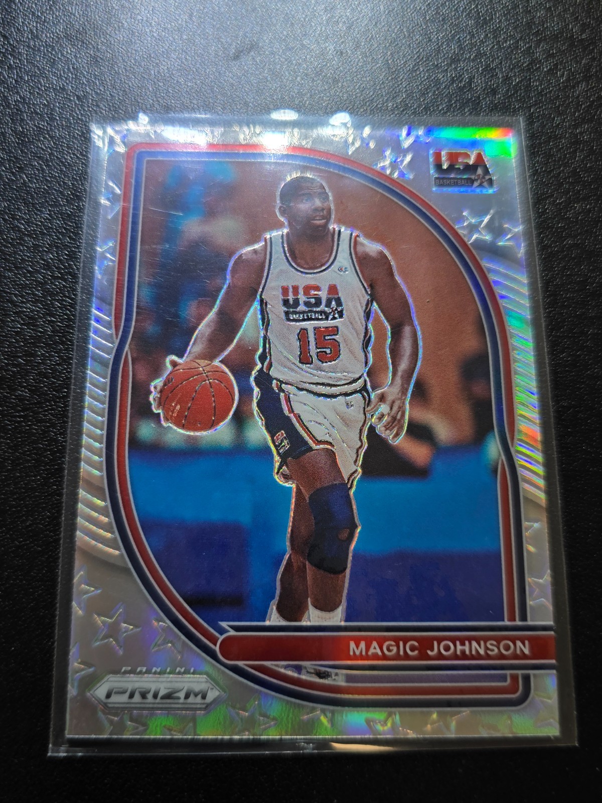 2020-21 Panini prizm USA-Magic Johnson-silver prizm