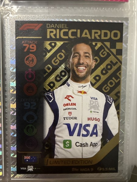 2024 Topps Turbo Attax F1 Daniel Ricciardo #MGA9 Gold Limited Edition Foil