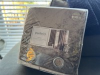 Paoletti Oyster Verona Luxury Crushed Velvet Large Eyelet Fully Lined Curtains