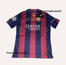 Messi 10 Barcelona 2014- 2015 Retro Champions League Final Kit HOME Jersey
