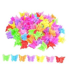 100 Packs Assorted Color Butterfly Hair Clips, Bantoye Beautiful Mini Hair