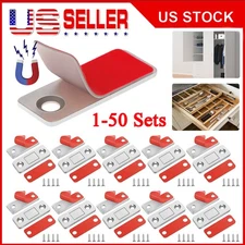 Strong Magnetic Door Closer Cabinet Catch Latch Cupboard Ultra Thin Closures Lot