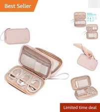 Pink Travel Cord Case - Lightweight, Durable Organizer for Electronics
