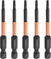 "5 StüCk T10 Torx Bit Schraubendreher Bit Set 65Mm Lang 1/4\" Magnetisch Sechskant"