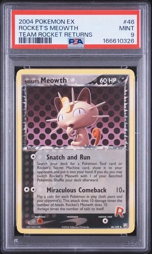 Pokemon Rocket's Meowth Team Rocket Returns 46/109 PSA 9 Mint
