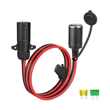 7-Way Power Access, 7-Pin Trailer Plug to Motorcycle Female Cigarette Lighter...