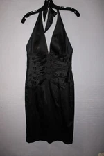 Vintage Cache Halter Dress Size 8 Silk Corset Bodycon Backless Y2K Casual