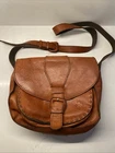 PATRICIA NASH WOMEN'S LEATHER HERITAGE SHOULDER BAG BROWN SADDLE BAG FLAP PURSE