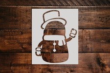Snowman Holiday Decor Wall Art Reusable Plastic Stencil - StencilAir