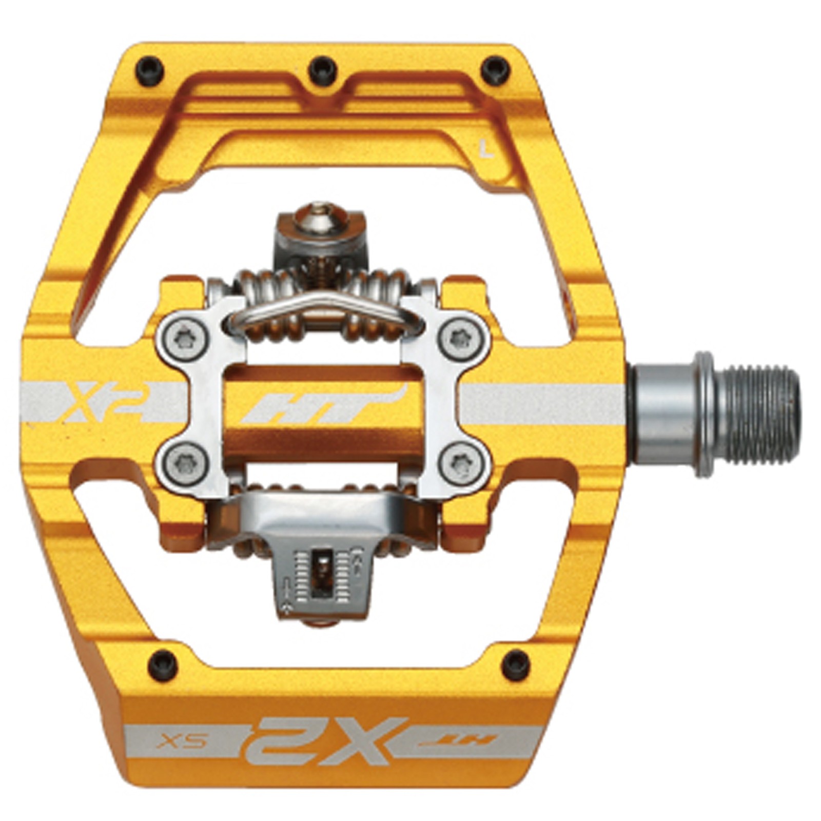 Педали HT X2-SX на платформе без зажимов цвет CrMo - Золотой 35090₽