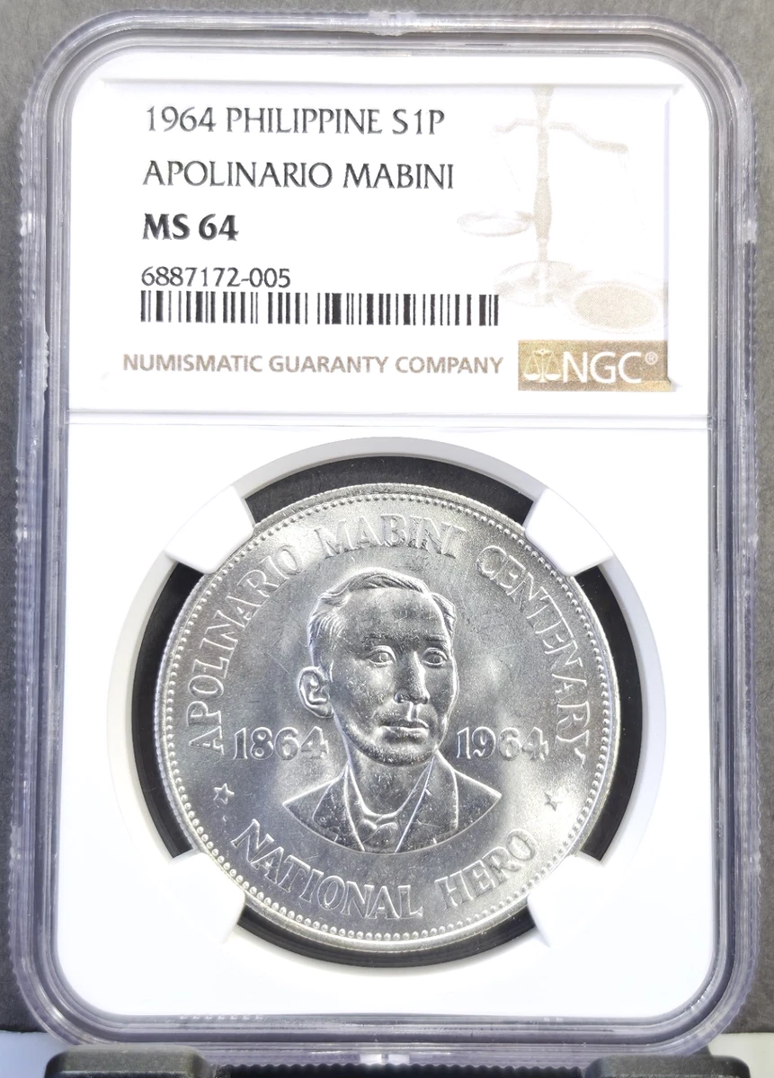 Silver 1964 Republic of the Philippines Coins (1946-Now) for sale