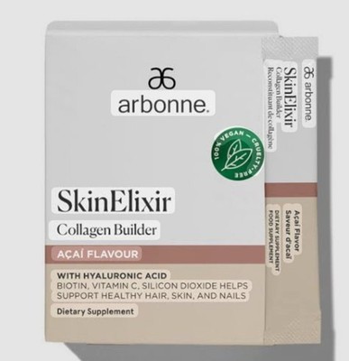 Arbonne Skin Elixir Collagen Builder Acai Flavour, 30 Sachets