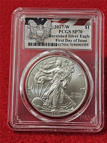 2017-W American Silver Eagle $1 Dollar ASE PCGS SP 70 BURNISHED FDI  #MF-T1325