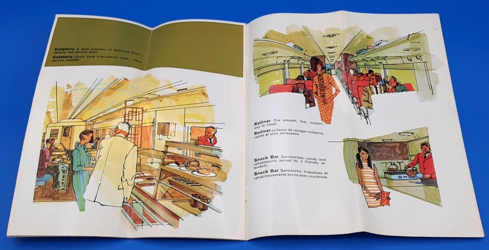 Canadian National Railway CN Accommodation Brochure Sleeping Food French English - Image 3 of 3