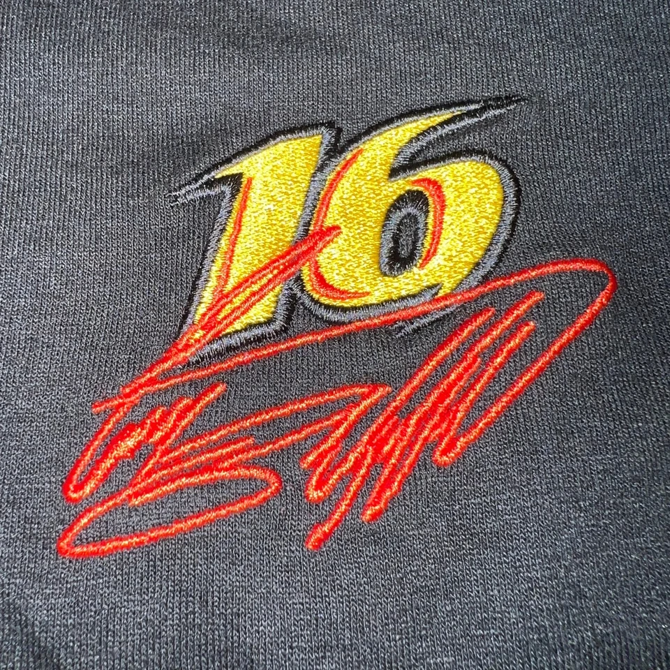 Camisa Polo NASCAR Para Hombres Grande Negra Persecución Auténtica Carreras Greg Biffle #16 3M Foto 4 de 4