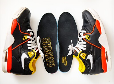Nike Air Flight 89 RAYGUNS Mens Sizs 7.5 Black Orange Yellow  display picture 2
