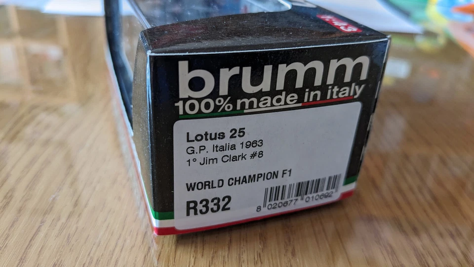 Lotus type 25 #8 Clark 1963 Winner Italian GP 1/43 Brumm F1 R332 Wolrd Champion - Immagine 2 di 3