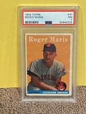 1958 Topps #47 Roger Maris Cleveland Indians RC Rookie PSA 7 NM
