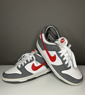 Nike Dunk Low (GS) Next Nature Smoke Grey Crimson White UK 3