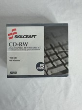 5-pack Skilcraft CD-RW 700 MB; 80 minutes multi-speed rewritable NEW