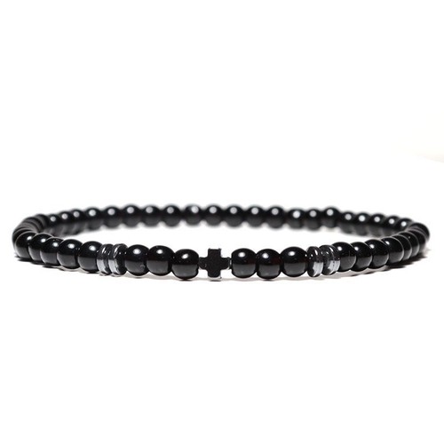 Small Beaded Bracelets - 4mm Natural Hematite Stone Bracelet Men Fashion Jewelry - Picture 26 of 26