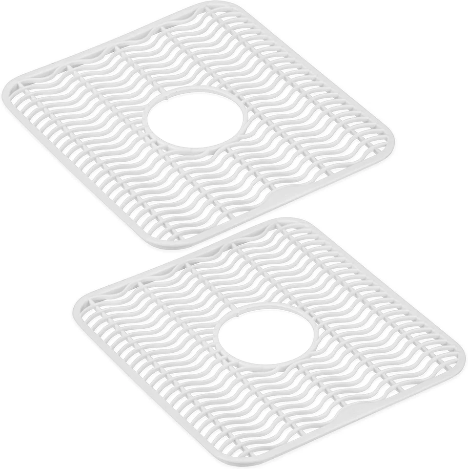 Decorrack 2 защитные пленки для кухонной раковины, белые 12 x 11 дюймов стойка для посуды, защитные - Изображение 2 из 4