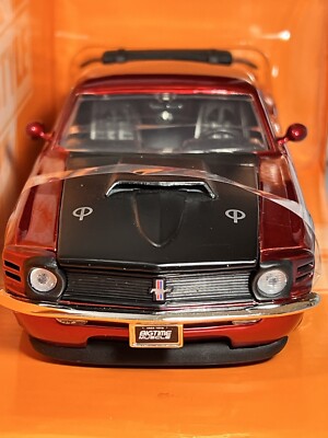 【廃番】1970 Ford Mustang Boss 429 Jada 1/24 1970 FORD MUSTANG BOSS 429 CANDY RED & BLACK 1/24 DIECAST MODEL