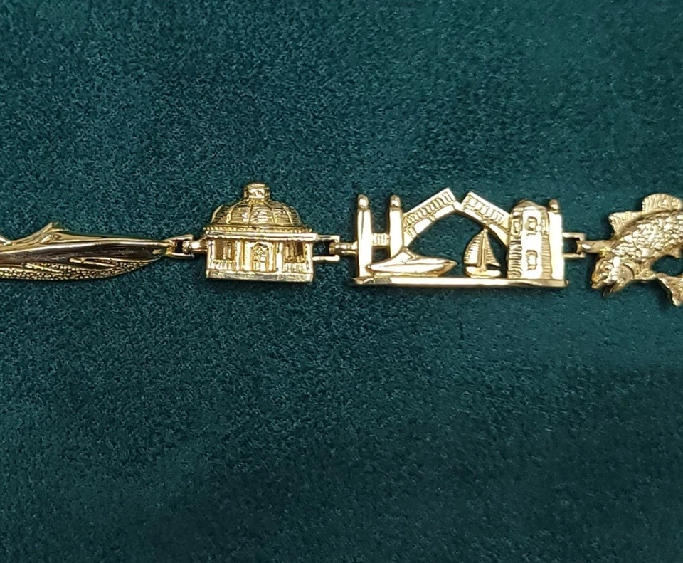 14kt Yellow Gold Boat Life Nautical Charm Bracelet 7" 11.5 Grams - Image 4 of 4