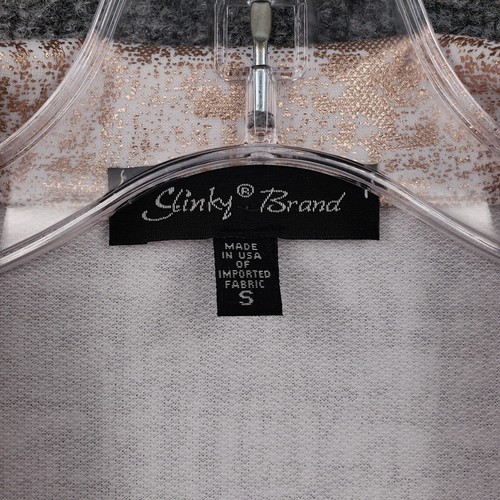 Slinky Brand Jacket Womens S Small Brown Open Front Collared Long Sleeve - Picture 6 of 10