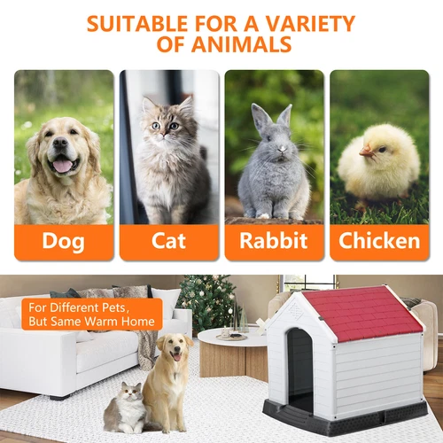 28 Zoll/32 Zoll H Outdoor Hundehaus wetterfest Tierheim Hundeheuche 4 Farben - Bild 23 von 73